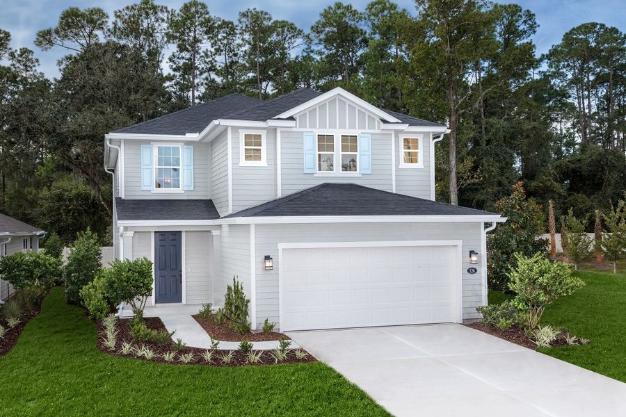 Front exterior of a home in the Brookside Preserve community, located in St. Johns, FL (Image 4).
