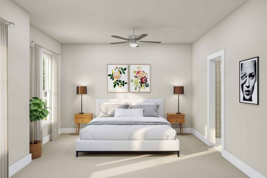 Furnished interior in a model home at Chatham Park in Pittsboro (Image 35).