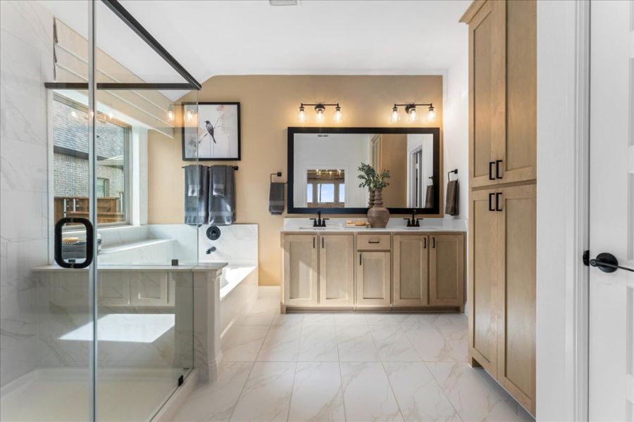 Furnished interior in a model home at River Ranch in Van Alstyne (Image 8).