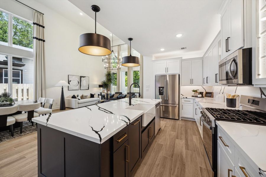 Furnished interior in a model home at ARTAVIA® - 40' in Conroe (Image 35).