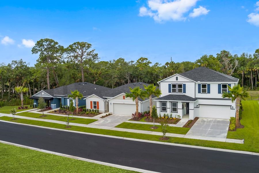 Front exterior of a home in the Canoe Creek Reserve III community, located in St. Cloud, FL (Image 3).