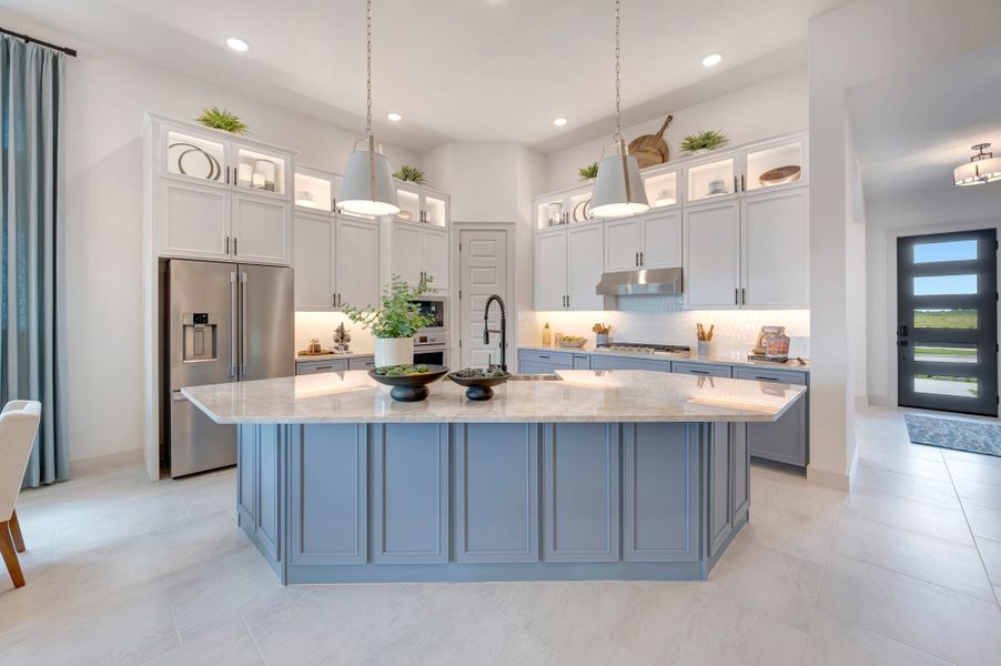 Furnished interior in a model home at Bridgeland Central: Emerald Heights - Enclave Row Collection in Cypress (Image 6).