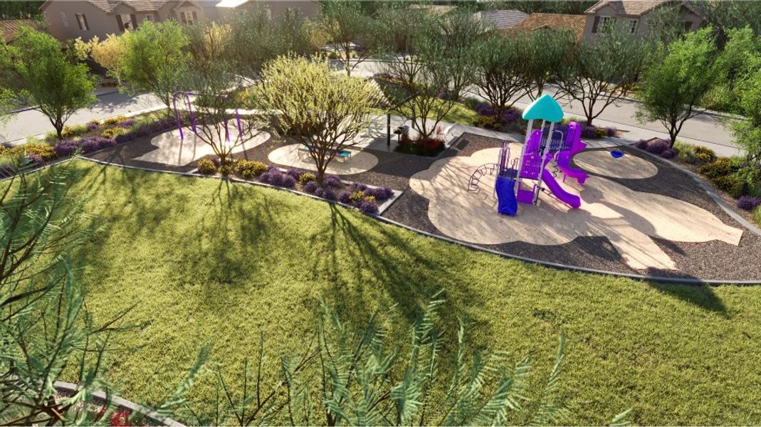 Aerial view of the playground