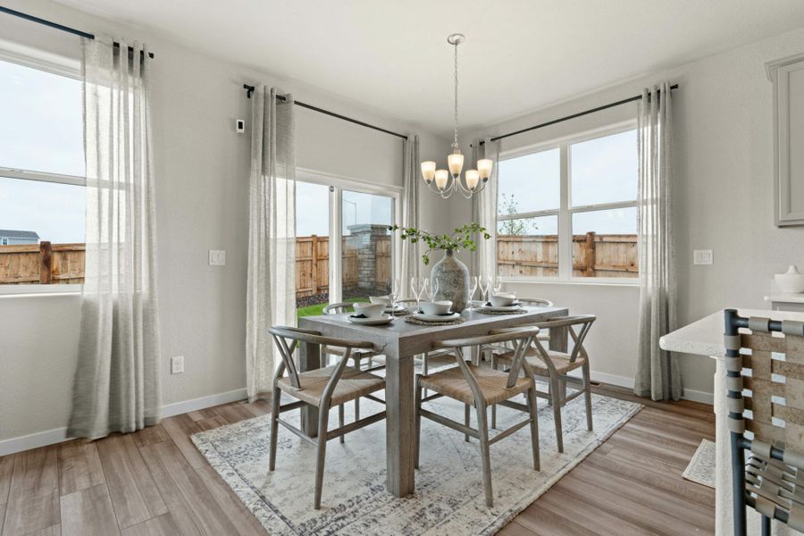Furnished interior in a model home at Hidden Valley – Clover Collection in Severance (Image 22).