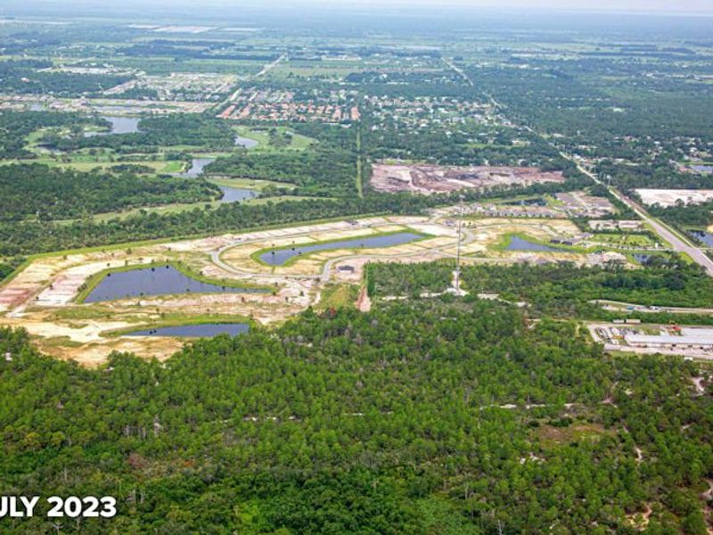 Site preparation and early development at High Pointe in Vero Beach, FL (Image 105).