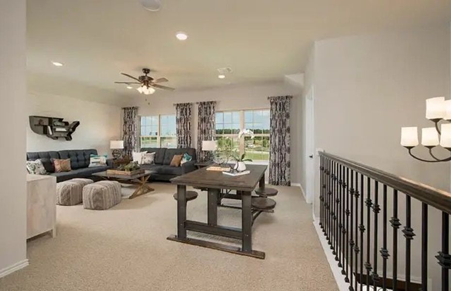 Furnished interior in a model home at The Overlook at Creekside in New Braunfels (Image 42).