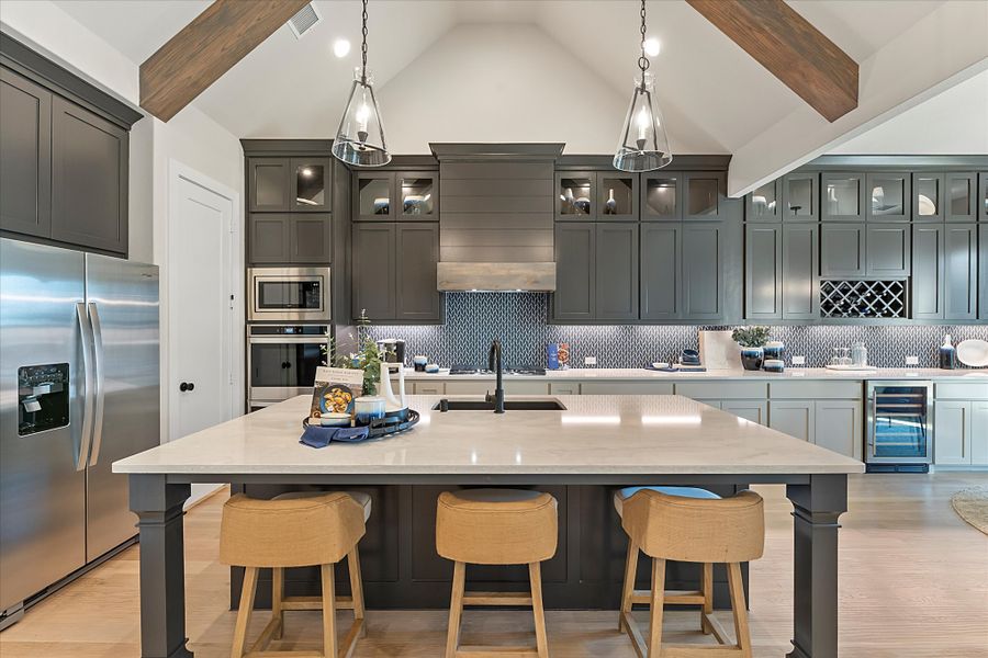 Furnished interior in a model home at Estates at Rockhill in Frisco (Image 7).