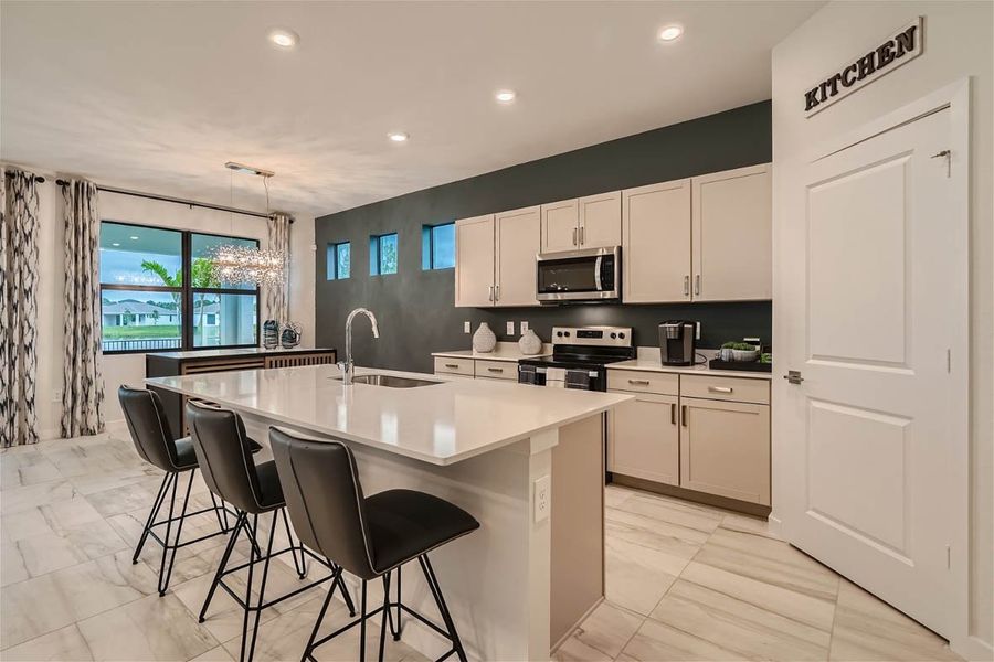 Furnished interior in a model home at Willow Pointe in Stuart (Image 38).