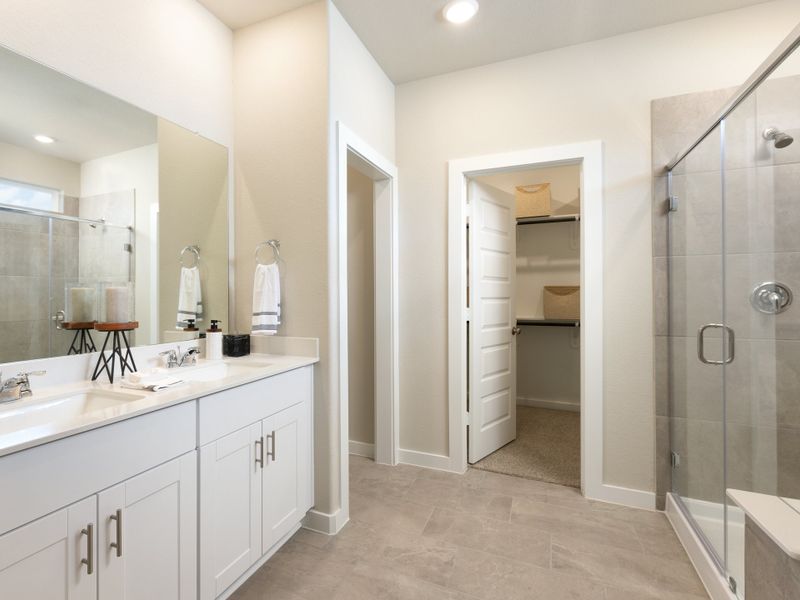 Furnished interior in a model home at Landing Meadows - Traditional Series in New Caney (Image 17).