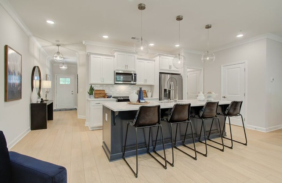 Furnished interior in a model home at Bluffs at Bells Ferry in Marietta (Image 8).