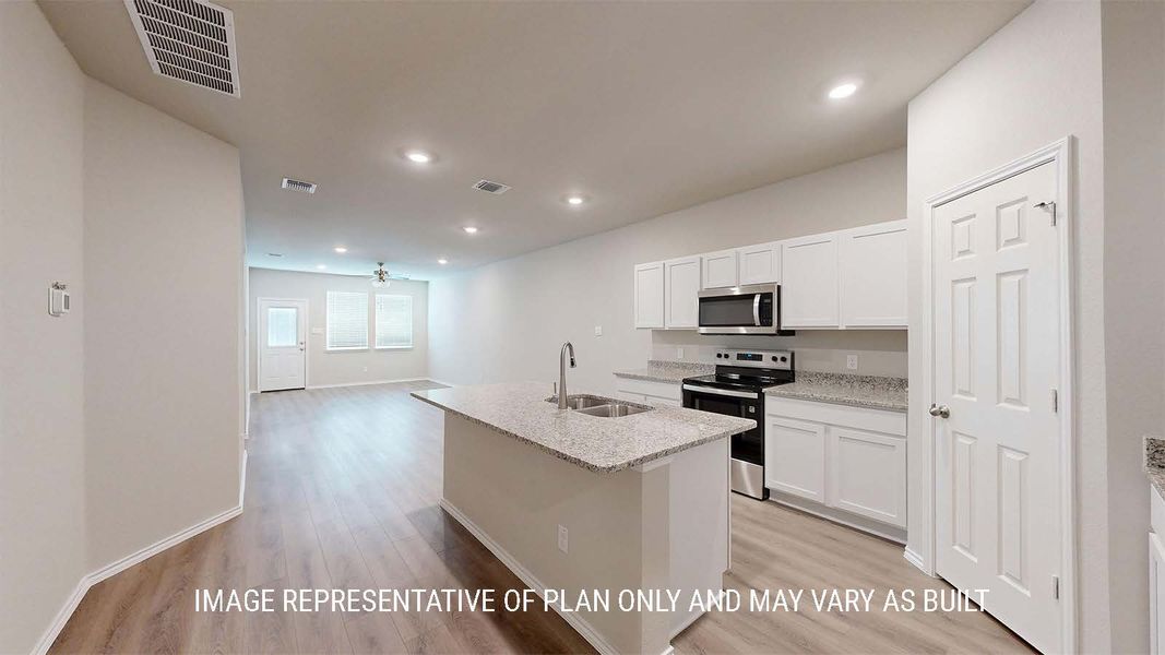 Furnished interior in a model home at The Terrace Duplexes in Temple (Image 6). Furnished interior in a model home at The Terrace Duplexes in Temple (Image 6).