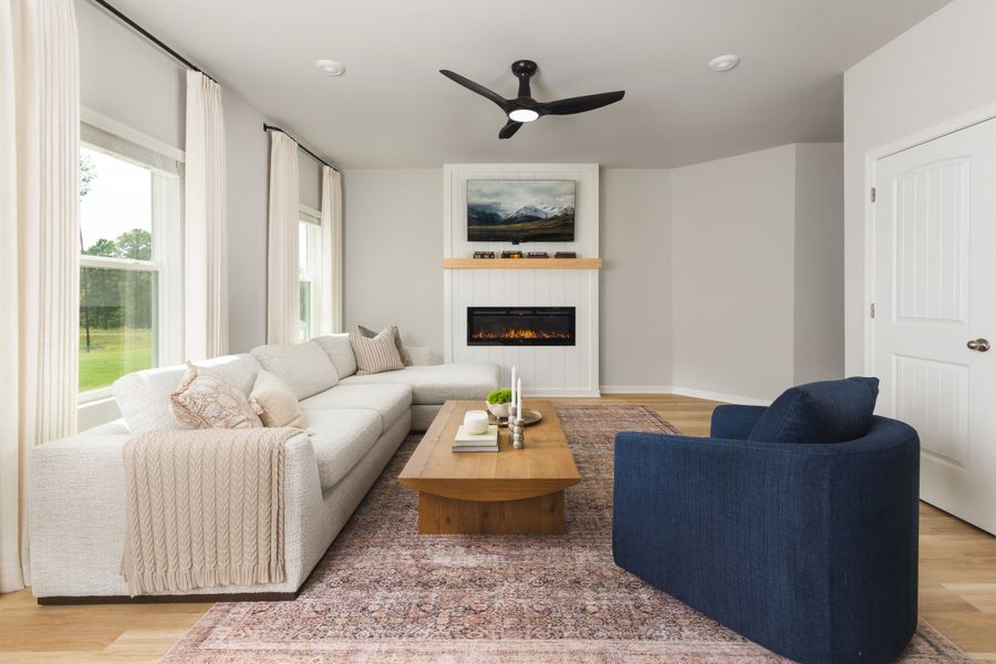 Furnished interior in a model home at The Bluffs At Carey Station in Greensboro (Image 7).