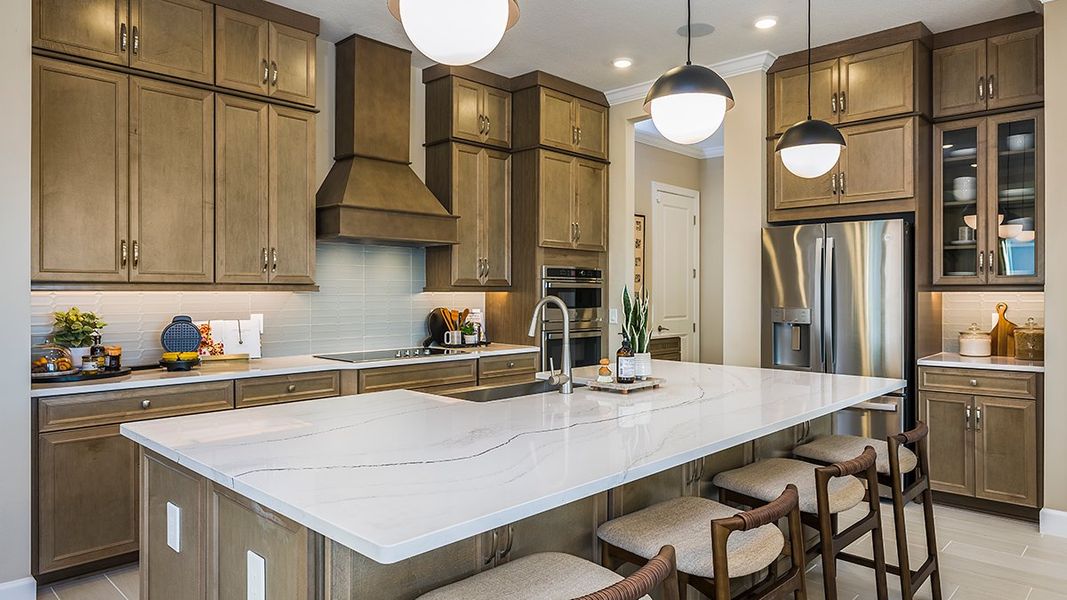 Furnished interior in a model home at Wellen Park in Englewood (Image 18).