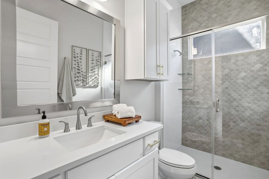 Furnished interior in a model home at Lily Creek at Sutton Fields in Aubrey (Image 51).