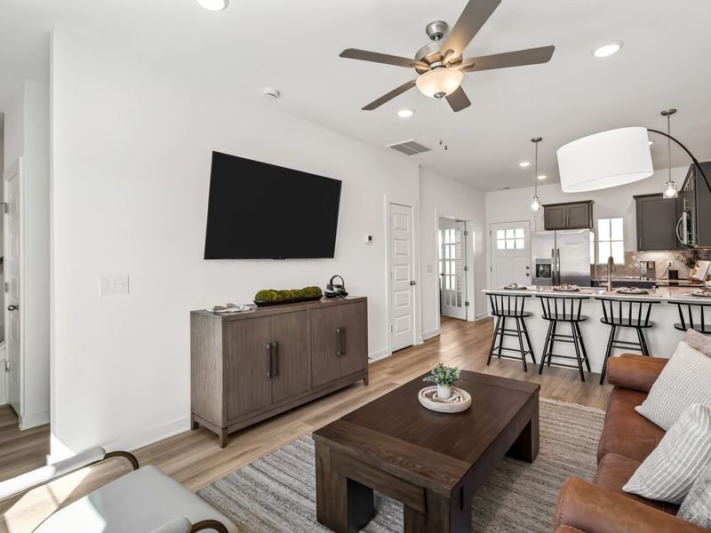Furnished interior in a model home at The Towns at Red River in Gallatin (Image 8).