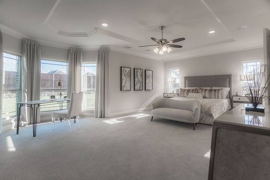 Furnished interior in a model home at Cambridge Estates in Prosper (Image 17).
