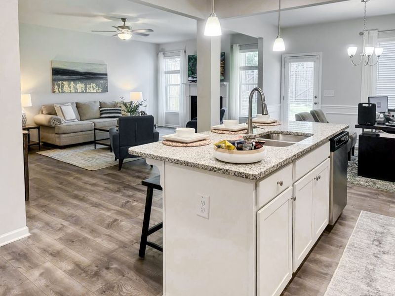 Furnished interior in a model home at Park View Reserve in Mableton (Image 9).