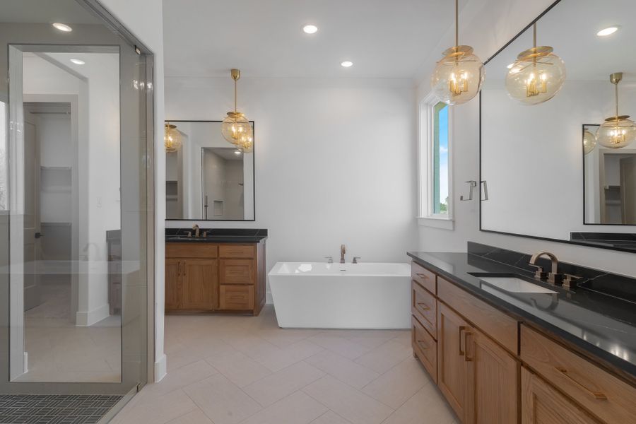 Furnished interior in a model home at Enchanted Creek in Lucas (Image 7).