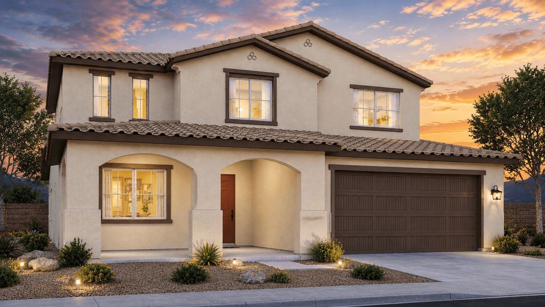 Front exterior of a home in the Alta Vida at Westpark community, located in Buckeye, AZ (Image 9). Front exterior of a home in the Alta Vida at Westpark community, located in Buckeye, AZ (Image 9).