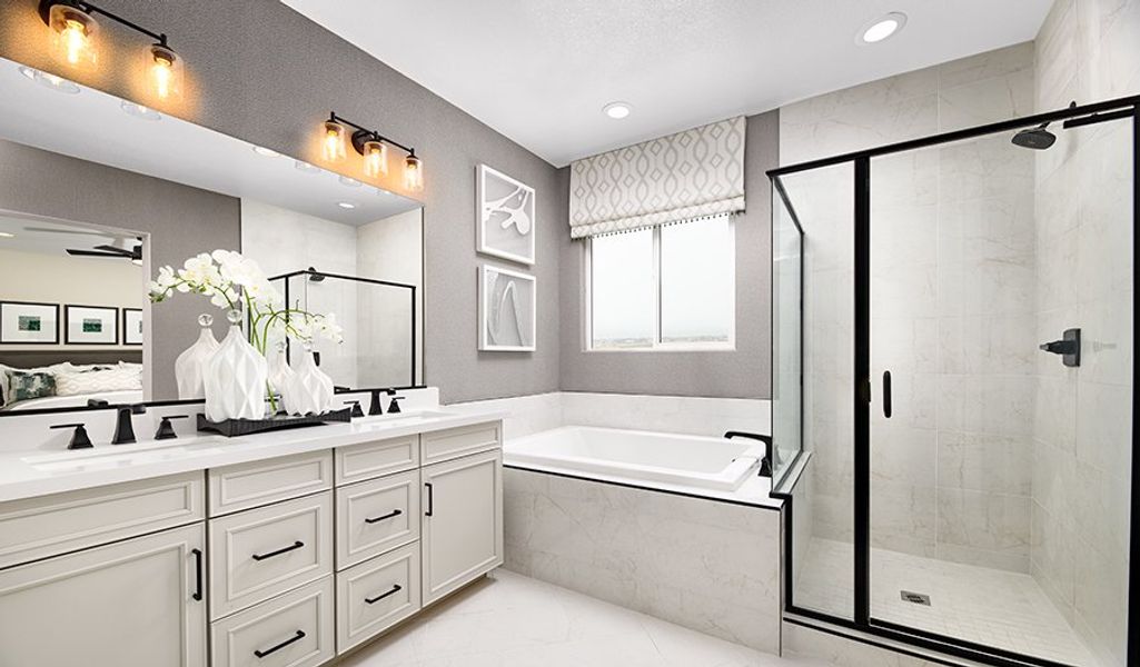 Furnished interior in a model home at Meridian at Star Valley in Tucson (Image 5).