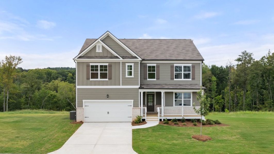Front exterior of a home in the Sheffield Highlands community, located in Dallas, GA (Image 3).