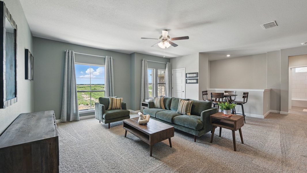 Furnished interior in a model home at Rock Creek Ranch in Fort Worth (Image 23).