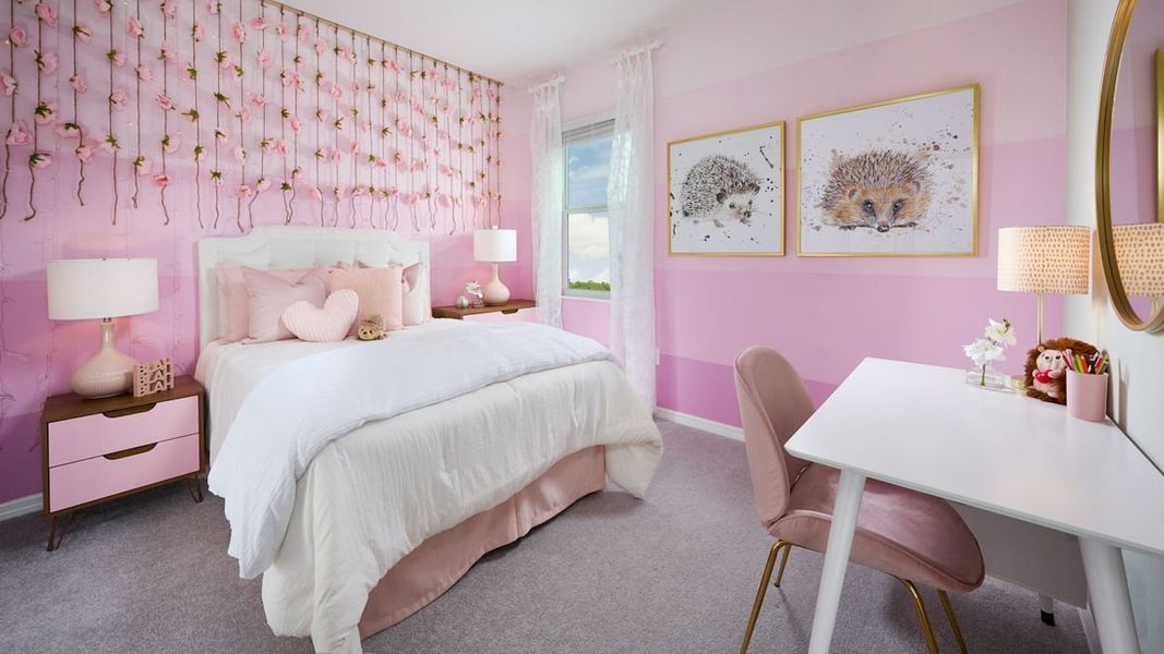 Furnished interior in a model home at Cypress Park Estates in Haines City (Image 27).