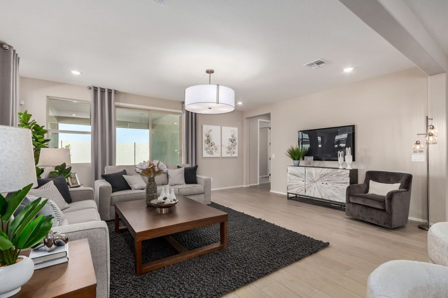 Furnished interior in a model home at Agave Springs at Teravalis in Buckeye (Image 33).