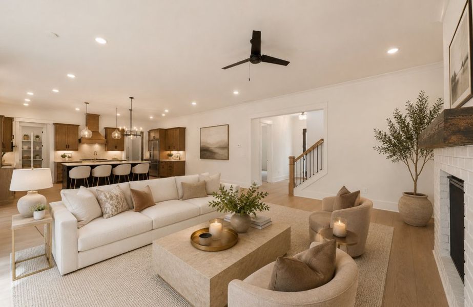 Furnished interior in a model home at The Tillery in Marietta (Image 8).