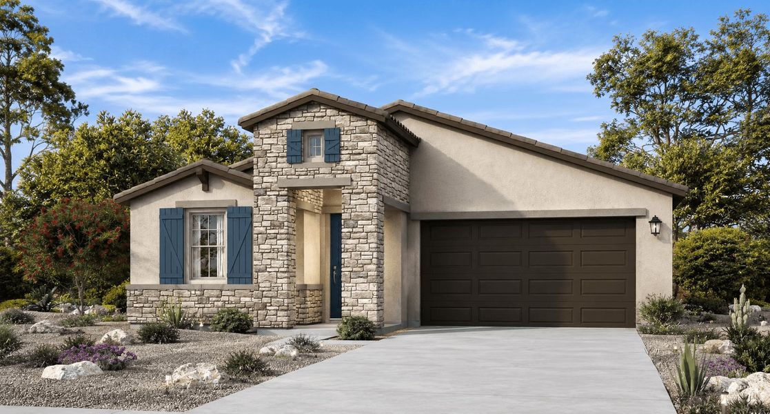 Front exterior of a home in the Alta Vida at Westpark community, located in Buckeye, AZ (Image 13). Front exterior of a home in the Alta Vida at Westpark community, located in Buckeye, AZ (Image 13).