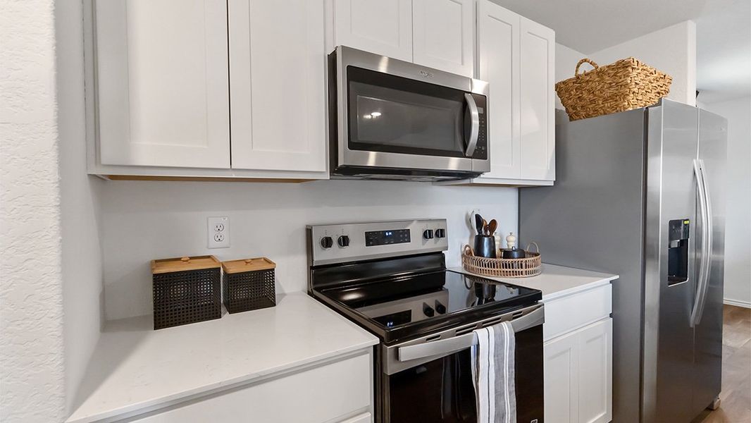 Furnished interior in a model home at Sereno Springs in Converse (Image 16).