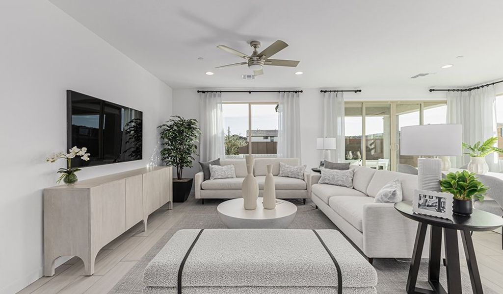 Furnished interior in a model home at Seasons at Haciendas at White Peak in Peoria (Image 8).