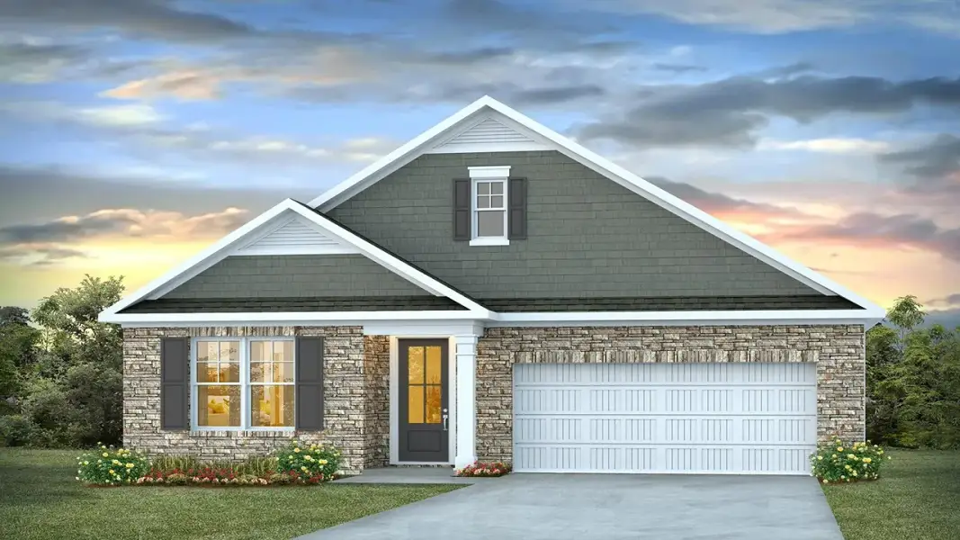 Front exterior of a home in the Kingston Preserve at Brookhaven community, located in Conway, SC (Image 11).
