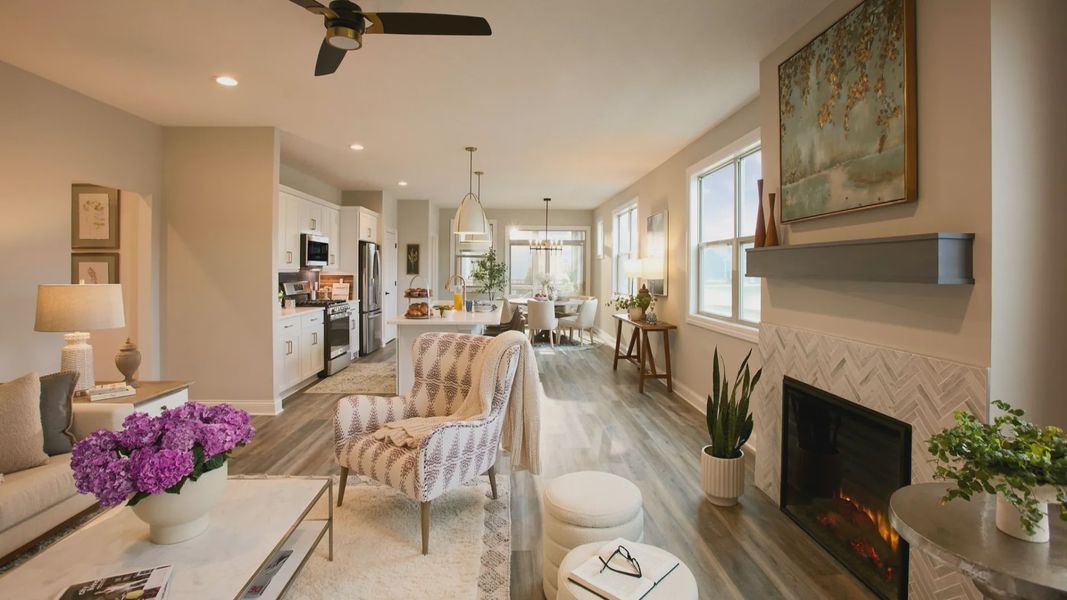 Furnished interior in a model home at The Courtyards at Jacobs Creek in Apex (Image 6). Furnished interior in a model home at The Courtyards at Jacobs Creek in Apex (Image 6).
