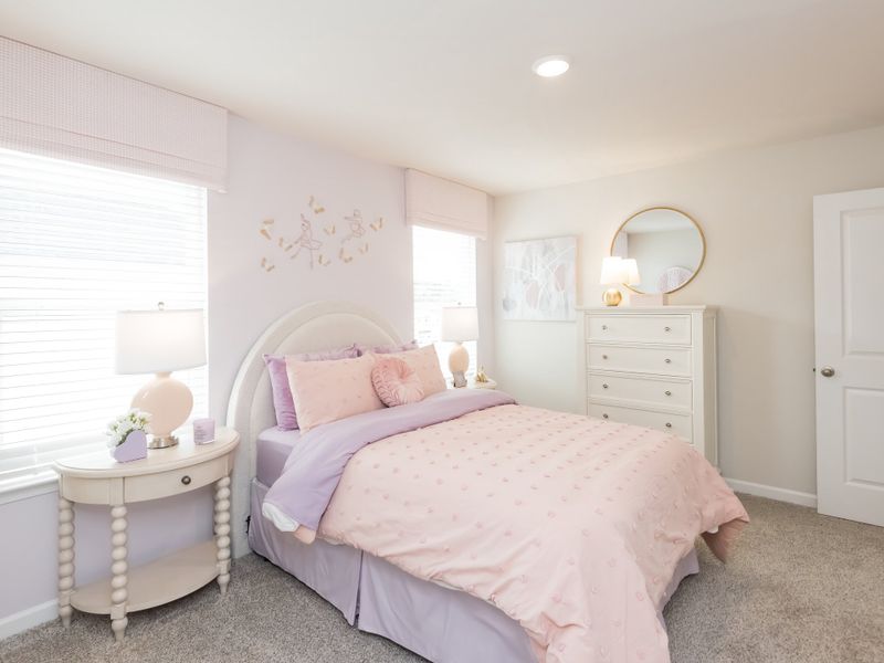 Furnished interior in a model home at Marshburn Landing - Bungalow Series in Wendell (Image 11).