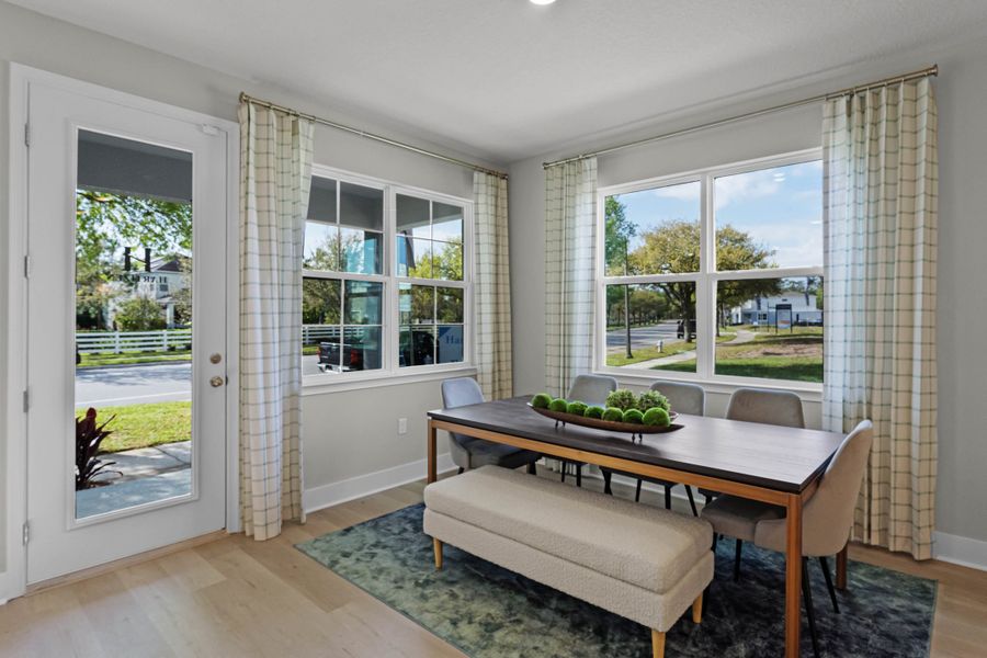 Furnished interior in a model home at Harmony Isle Townhomes in St. Cloud (Image 10). Furnished interior in a model home at Harmony Isle Townhomes in St. Cloud (Image 10).