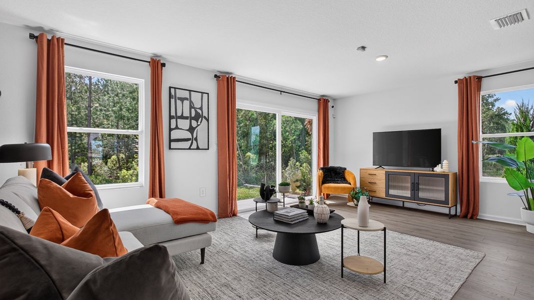 Furnished interior in a model home at Bridle Creek Townhomes in Jacksonville (Image 14). Furnished interior in a model home at Bridle Creek Townhomes in Jacksonville (Image 14).