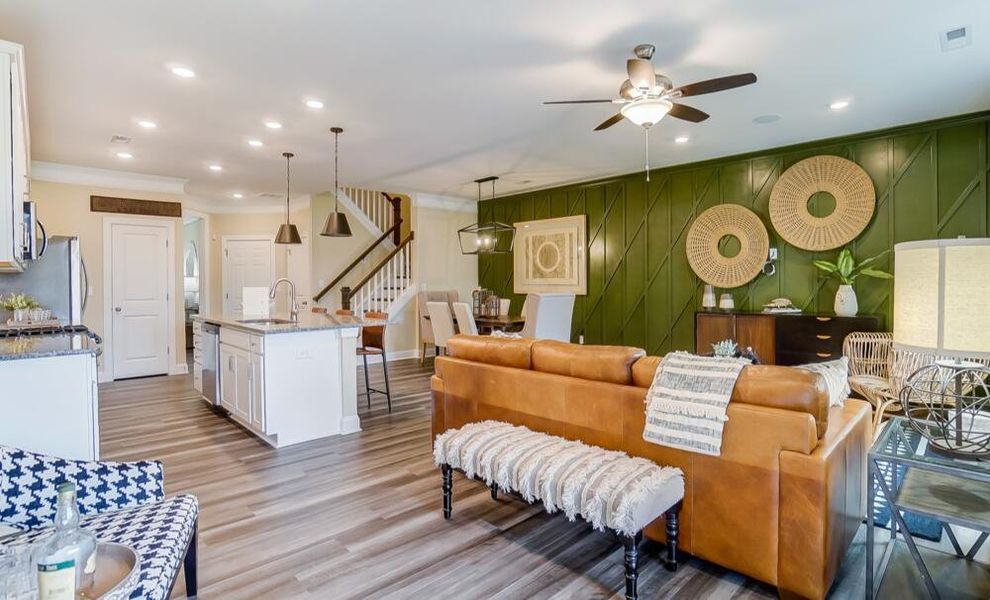 Furnished interior in a model home at Pineview Glen Townhomes in Durham (Image 13). Furnished interior in a model home at Pineview Glen Townhomes in Durham (Image 13).