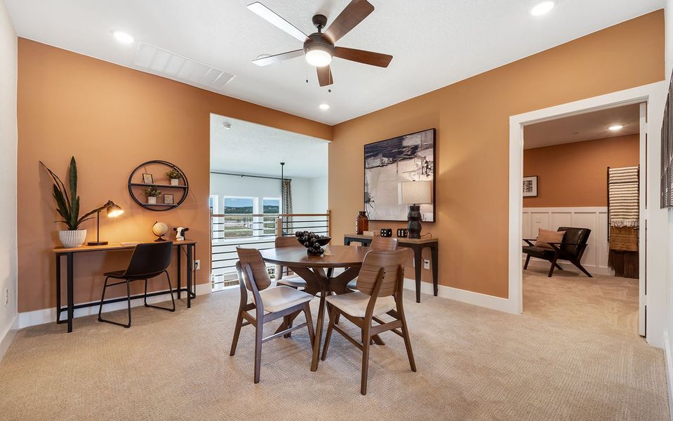 Furnished interior in a model home at The Woodlands at Medina Hills in Mico (Image 22). Furnished interior in a model home at The Woodlands at Medina Hills in Mico (Image 22).