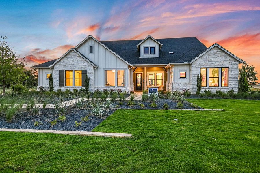 Front exterior of a home in the Leander Estates community, located in Leander, TX (Image 3). Front exterior of a home in the Leander Estates community, located in Leander, TX (Image 3).
