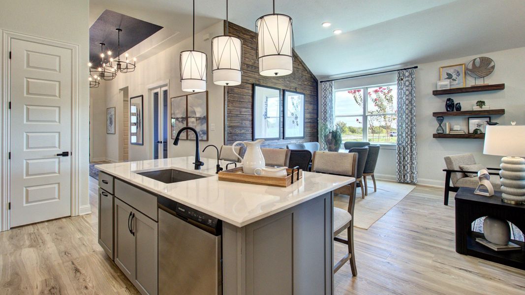 Furnished interior in a model home at The Crossvine in Schertz (Image 16).