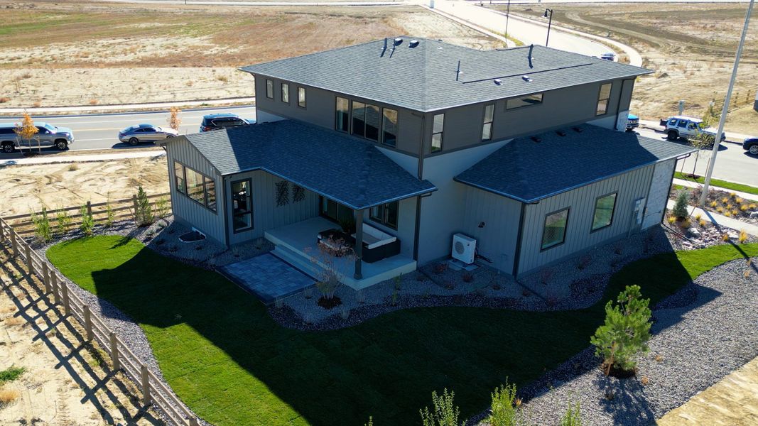 Exterior details of a home in Kitchel Lake at Serratoga Falls, Timnath (Image 5).