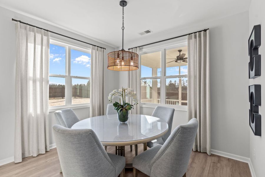 Furnished interior in a model home at Terrapin in Leland (Image 9).