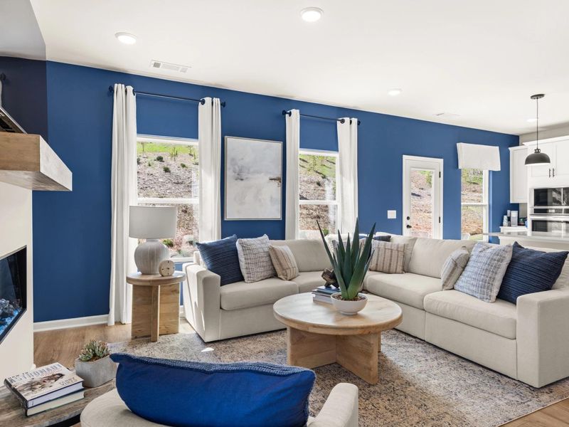 Furnished interior in a model home at The Bluffs in Canton (Image 6).