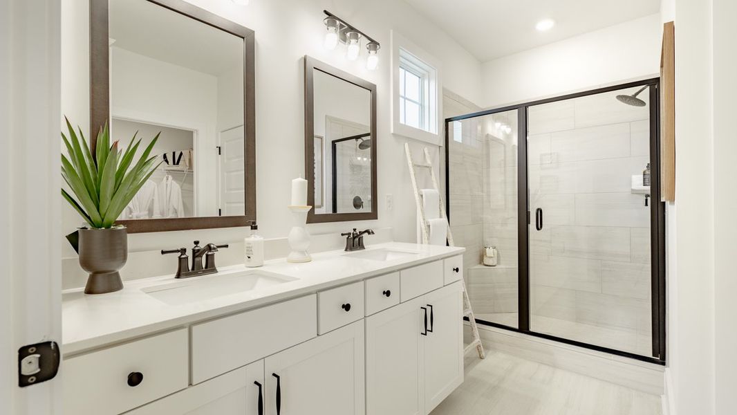 Furnished interior in a model home at The Village at Sandy Plains in Marietta (Image 23).