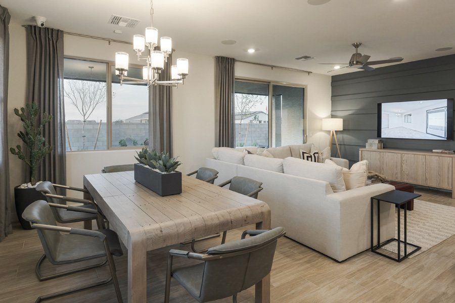 Furnished interior in a model home at Windrose V in Waddell (Image 30).