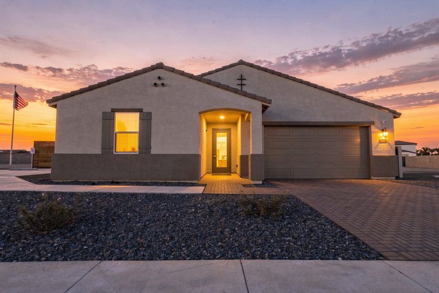 Front exterior of a home in the Legacy Place community, located in Glendale, AZ (Image 3).