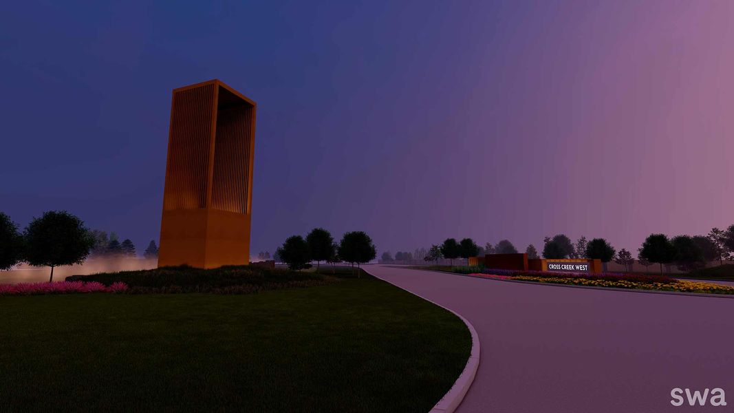Entrance to the Cross Creek West community in Fulshear, TX, featuring signage and landscaping (Image 6).