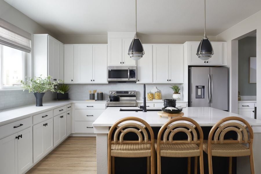 Furnished interior in a model home at Parkside at Victory Ridge in Colorado Springs (Image 3).