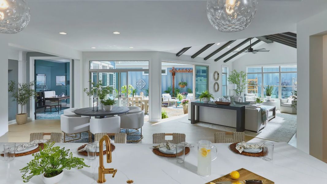 Furnished interior in a model home at The Courtyards at Hodges Farm in Charlotte (Image 6).